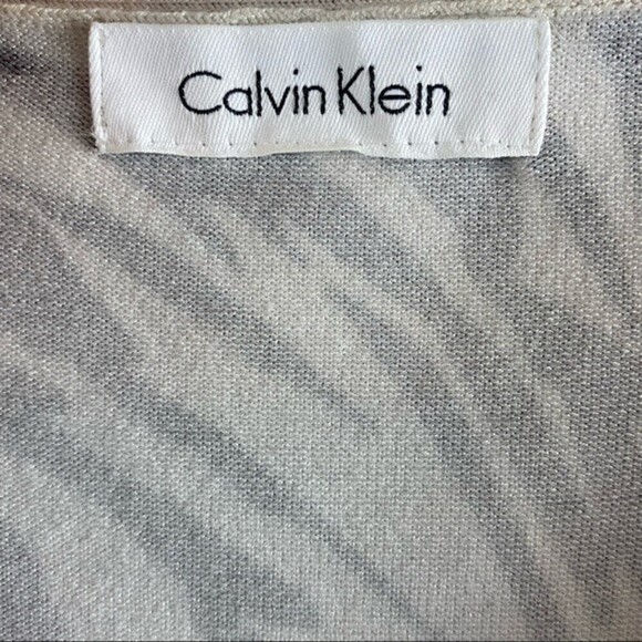 Calvin Klein Womens Tank Top Large White/Black Zebra Print Sleeveless Ladies - Picture 7 of 7